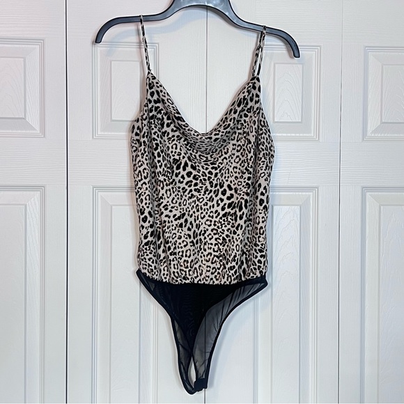 ASTR The Label Leopard Print Bodysuit Top Size Medium - Picture 1 of 11